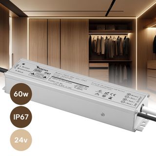 60w 24v Traic + 0-10v IP67 LED Driver