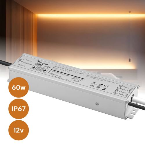 60w 12v Dali Dimmable IP67 LED Driver
