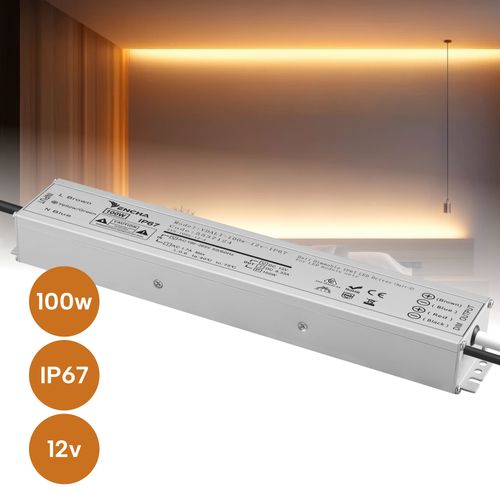 100w 12v Dali Dimmable IP67 LED Driver