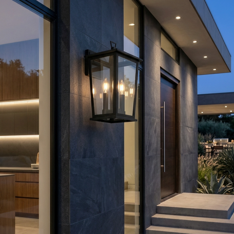 Trinity W3 Exterior Wall Light - Black - Large