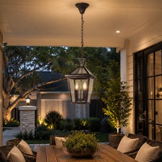 Trinity P2 IP44 Pendant Light - Antique Brass - Small