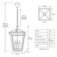 Trinity P3 IP44 Pendant Light - Antique Brass - Large