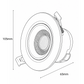 10w Tilt LED Downlight - Dimmable