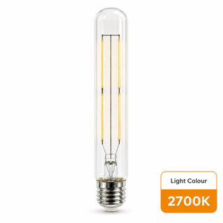 T30 x 185mm - 6w Clear Glass - Dimmable-2700K