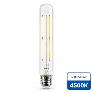 T30 x 185mm - 6w Clear Glass - Dimmable-4500K