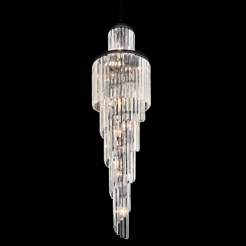 Chanel-S-BK Spiral Chandelier - 400x1300