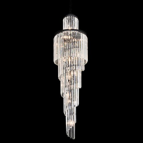 Chanel-S-BK Spiral Chandelier - 400x1300