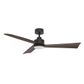 Bronte 52 DC Ceiling Fan - Black-Walnut with Light