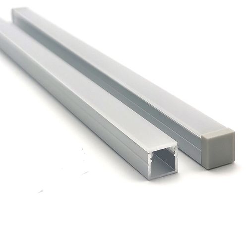 VC1010E Square Aluminium Profile with Diffuser - 1m