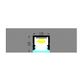 VC1010E Square Aluminium Profile with Diffuser - 1m
