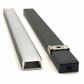 VCF019 Square Aluminium Profile with Diffuser - 1m - Black