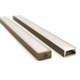 VCF019 Square Aluminium Profile with Diffuser - 1m - Gold