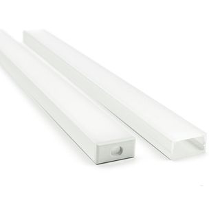 VCF019 Square Aluminium Profile with Diffuser - 1m - White