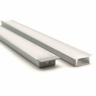 VCF020 Square Winged Aluminium Profile with Diffuser - 1m