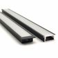 VCF020 Square Winged Aluminium Profile with Diffuser - 1m - Black