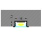 VCF020 Square Winged Aluminium Profile with Diffuser - 1m - Black