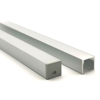 VCF025 Deep Square Aluminium Profile with Diffuser - 1m