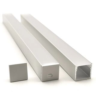 VCF025 Deep Square Aluminium Profile with Diffuser - 1m - White
