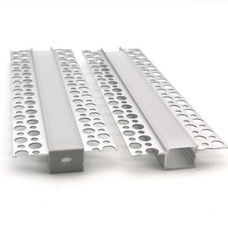 VCB035 Plasterboard Square Aluminium Profile with Diffuser - 1m
