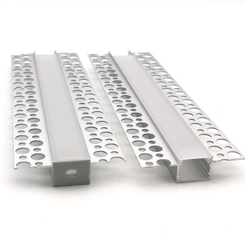 VCB035 Plasterboard Square Aluminium Profile with Diffuser - 1m