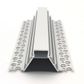 VCB047 Plasterboard Deep Recessed Aluminium Profile with Diffuser - 1m