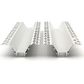 VCB047 Plasterboard Deep Recessed Aluminium Profile with Diffuser - 1m