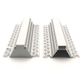 VCB047 Plasterboard Deep Recessed Aluminium Profile with Diffuser - 1m