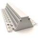 VCB047 Plasterboard Deep Recessed Aluminium Profile with Diffuser - 1m