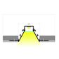 VCB047 Plasterboard Deep Recessed Aluminium Profile with Diffuser - 1m