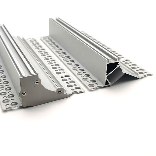 VCB007 Plasterboard Deep Recessed Aluminium Profile with Diffuser - 1m