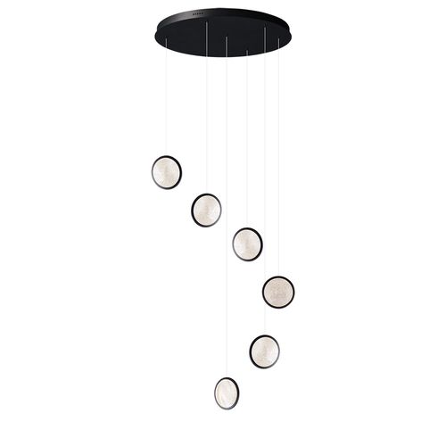 Arago Round Glass LED Pendant - 6 Light