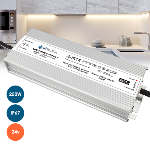 VDX250W 250w 24v IP67 LED Driver