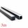 VCF025 Deep Square Aluminium Profile with Diffuser - 3m - Black