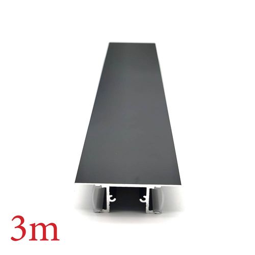 VC4917 Side Mount Aluminium Profile with Diffuser - 3m - Black