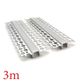 VCB015 Plasterboard Square Aluminium Profile with Diffuser - 3m