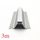 VCB047 Plasterboard Deep Recessed  Aluminium Profile with Diffuser - 3m