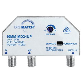 Masthead Amplifier UHF 24dB - 4G Filterand Power Supply