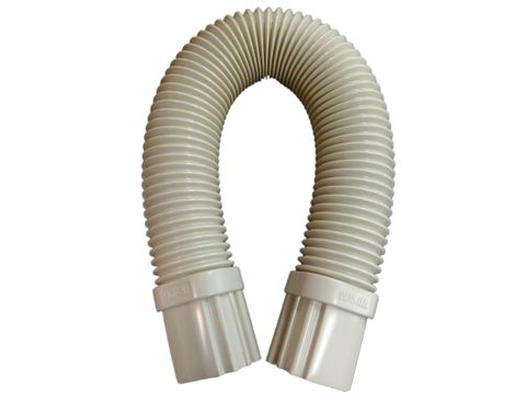 Flex Round Duct 0.67meter 80mm UV Ivory