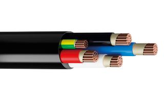 6MM 4C+E CIRCLE CABLE BLACK