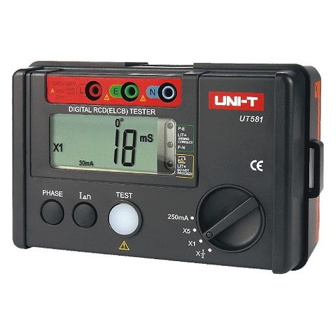 UNI-T UT581 Digital RCD (ELCB) Testers Data Hold Over-Range Display