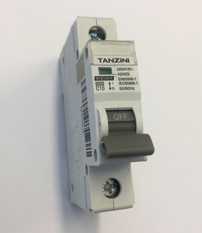 TANZINI CIRCUIT BREAKER 10A, 6KA, 1 POLE