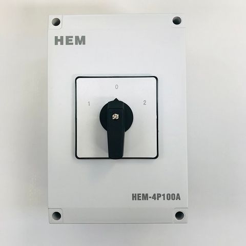 HEM Changeover SWITCH 4 pole 100A IP65