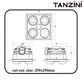 TANZINI BATHROOM HEATER 3 IN 1 (4 LAMPS)WITH SILVER FRONT COVER