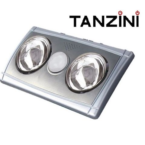TANZINI BATHROOM HEATER 3 IN 1 (2 LAMPS)WITH SILVER FRONT COVER