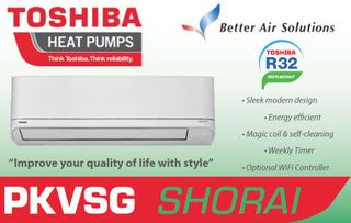 TOSHIBA  SHORAI  PKVSG R322.0kW Cooling 2.5kW Heating
