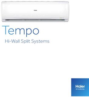 Haier Tempo 2.5kW Cooling, 2.9kW Heating Hi-Wall system R32