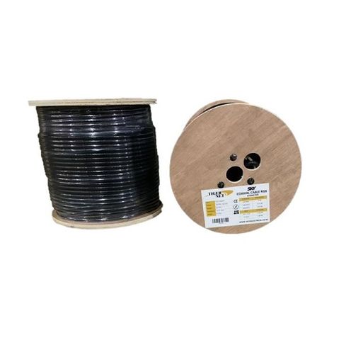 TIGER NET SKY Coaxial Cable RG6 150M Black