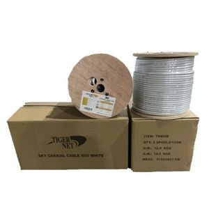 TIGER NET SKY Coaxial Cable RG6 150M White