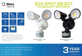 EcoSpot PIR Spot LED 2 x 10Watt Black