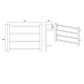 Square Towel Rail 4-Bar 500x620 Multi Connect  40Watt